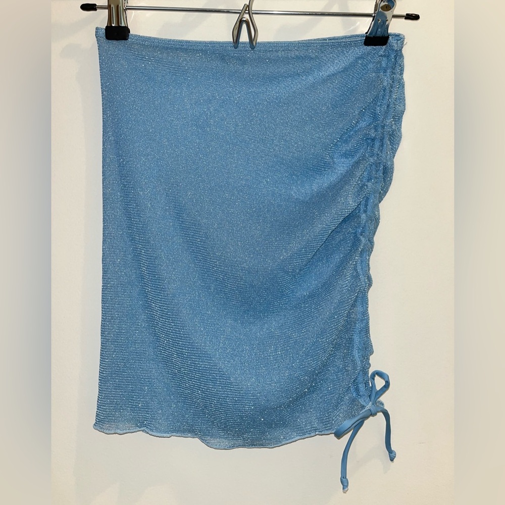 Glittery Blue Coverup Skirt